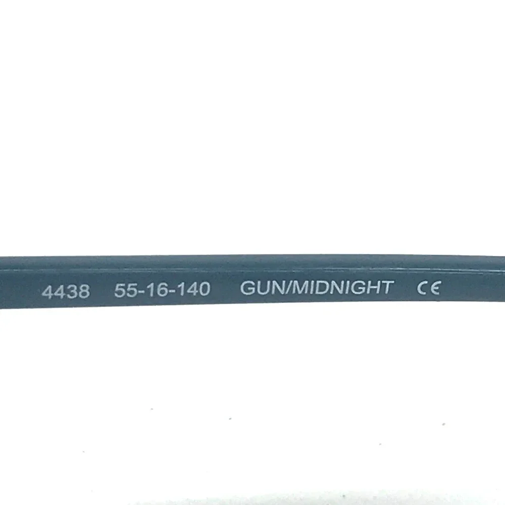 Helium Eyeglasses Frames 4438 GUN/MIDNIGHT Blue Gray Square Full Rim 55-16-140